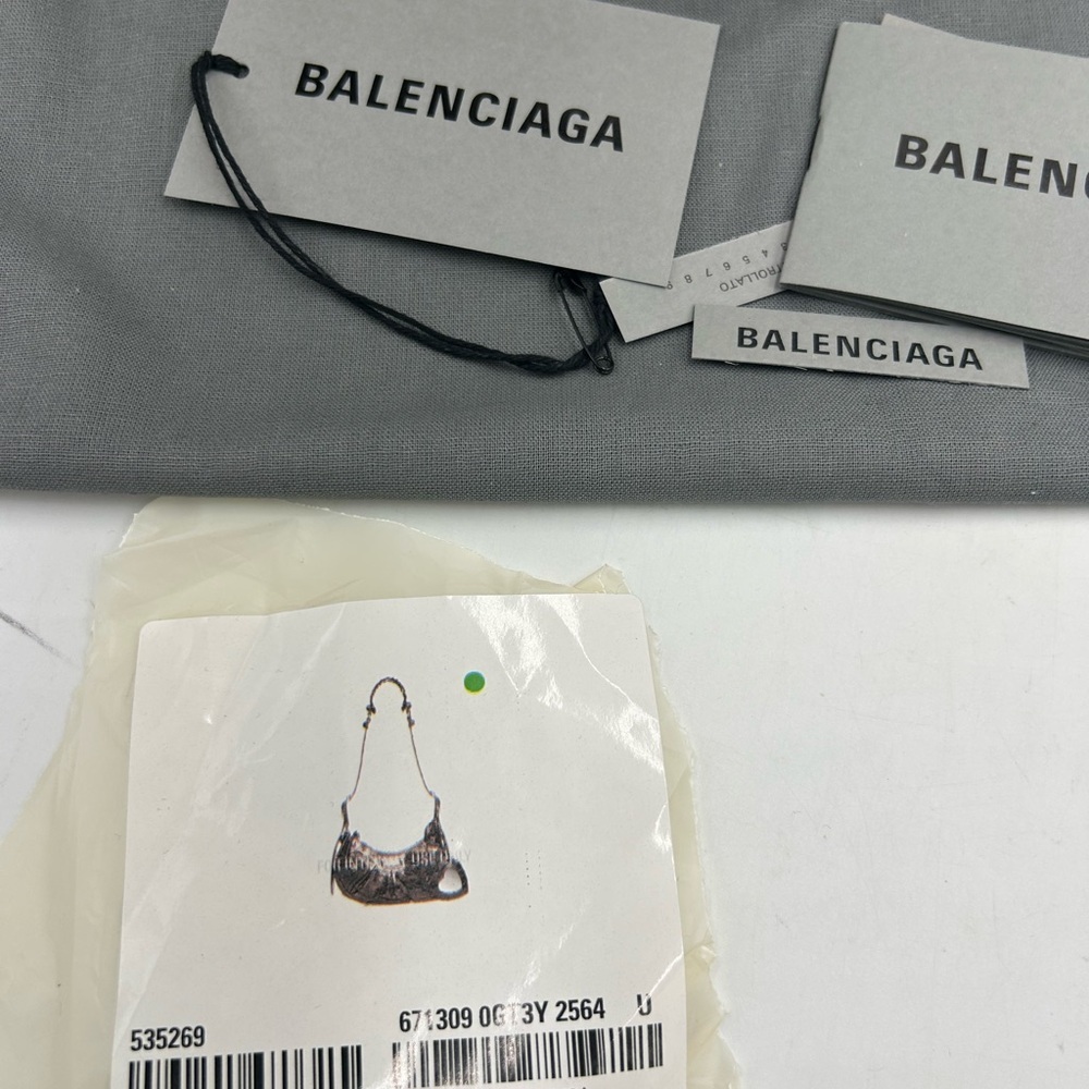 Women's Balenciaga LE CAGOLE XS metallic leather shoulder bag NWT - Picture 14 of 16